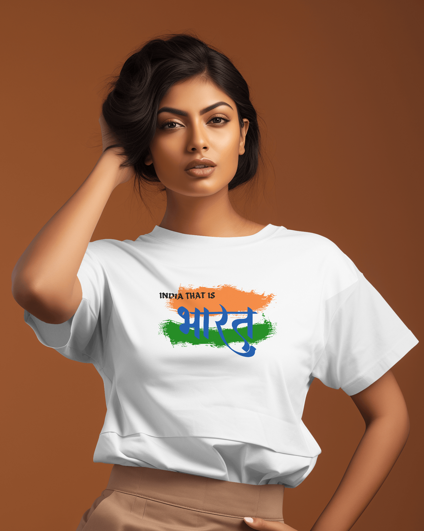 India That Is Bharat Women Round Neck Half Sleeve T-Shirt