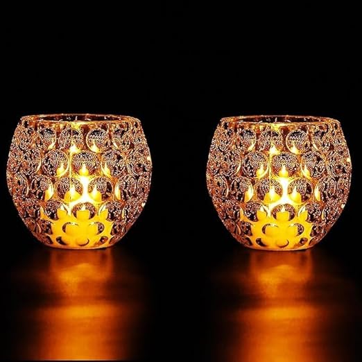 LED Tea Light Candle Holder – Modern Decorative Piece for Diwali and Home Décor