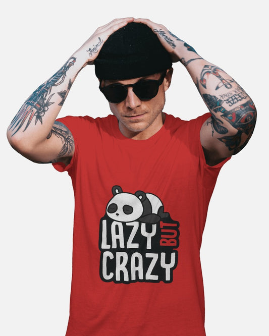 Lazy But Crazy Unisex Round Neck Half Sleeve T-Shirt