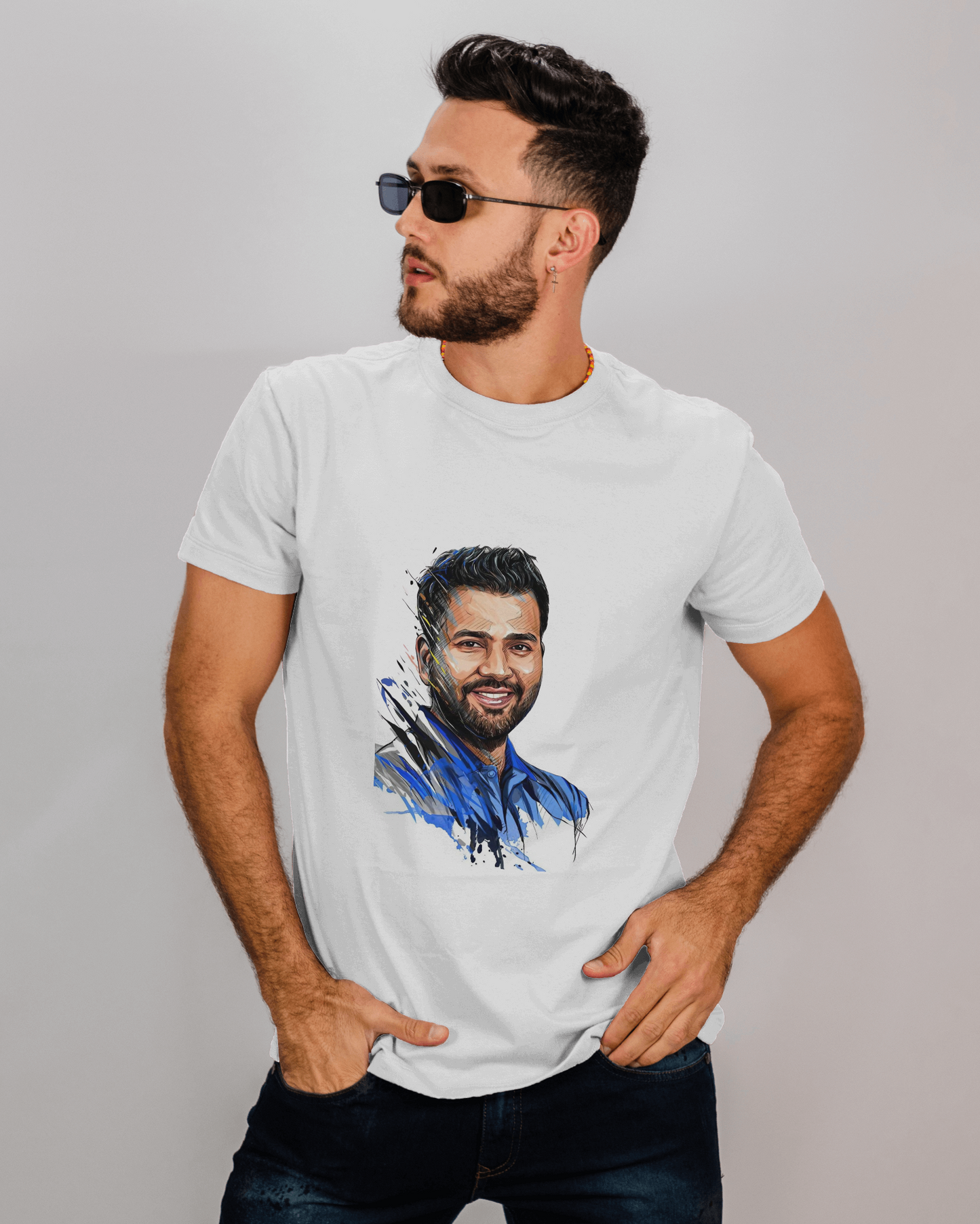 Rohit Sharma Unisex Round Neck Half Sleeve T-Shirt