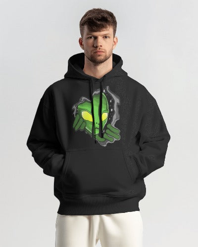 Alien Peeking Through Space Unisex Hoodie