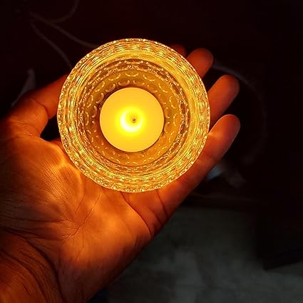 LED Tea Light Candle Holder – Modern Decorative Piece for Diwali and Home Décor