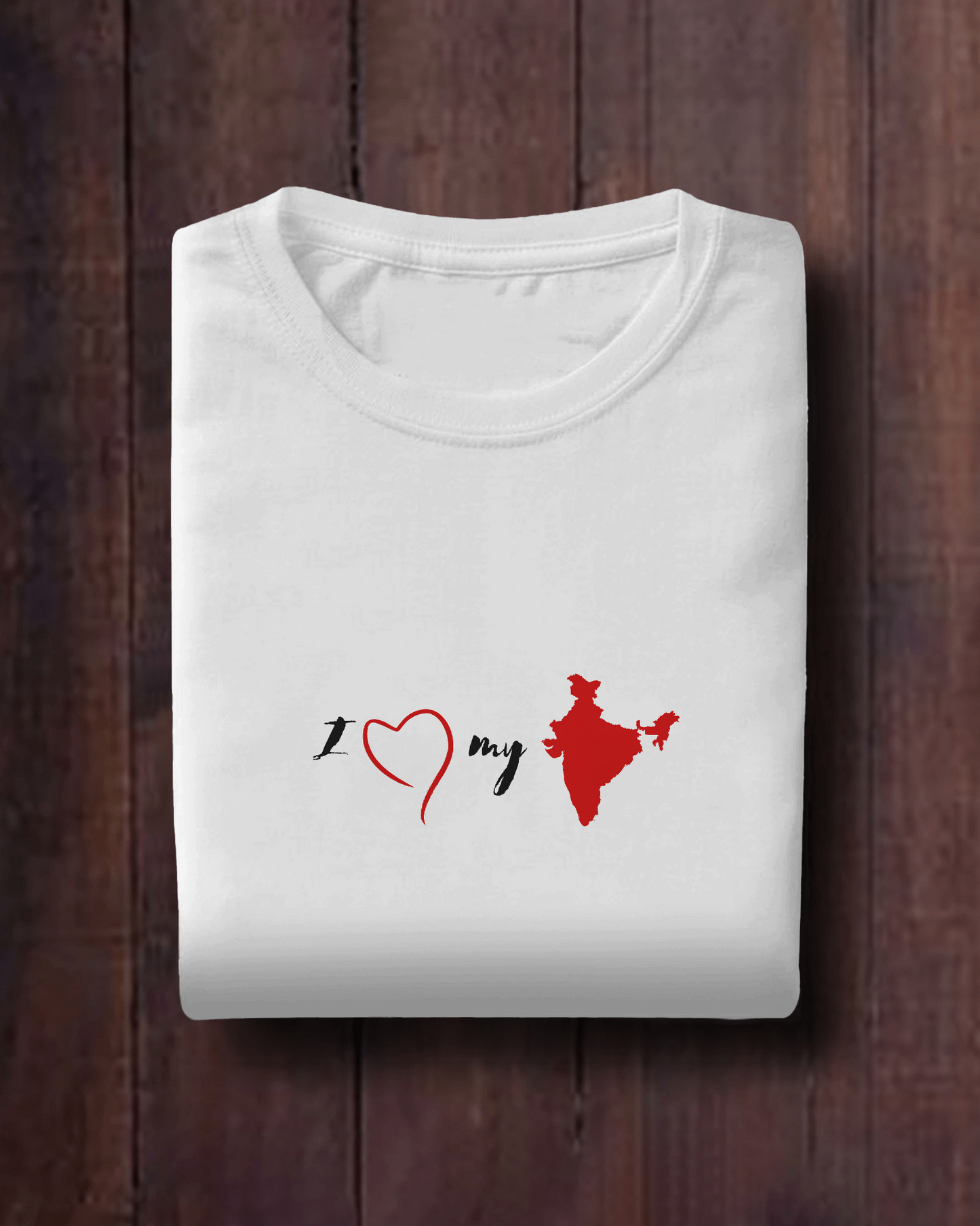 I Love My India Unisex Round Neck Half Sleeve T-Shirt