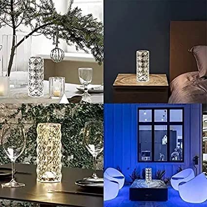 Crystal Rose Diamond LED Night Light – Illuminate Your Space with Elegance