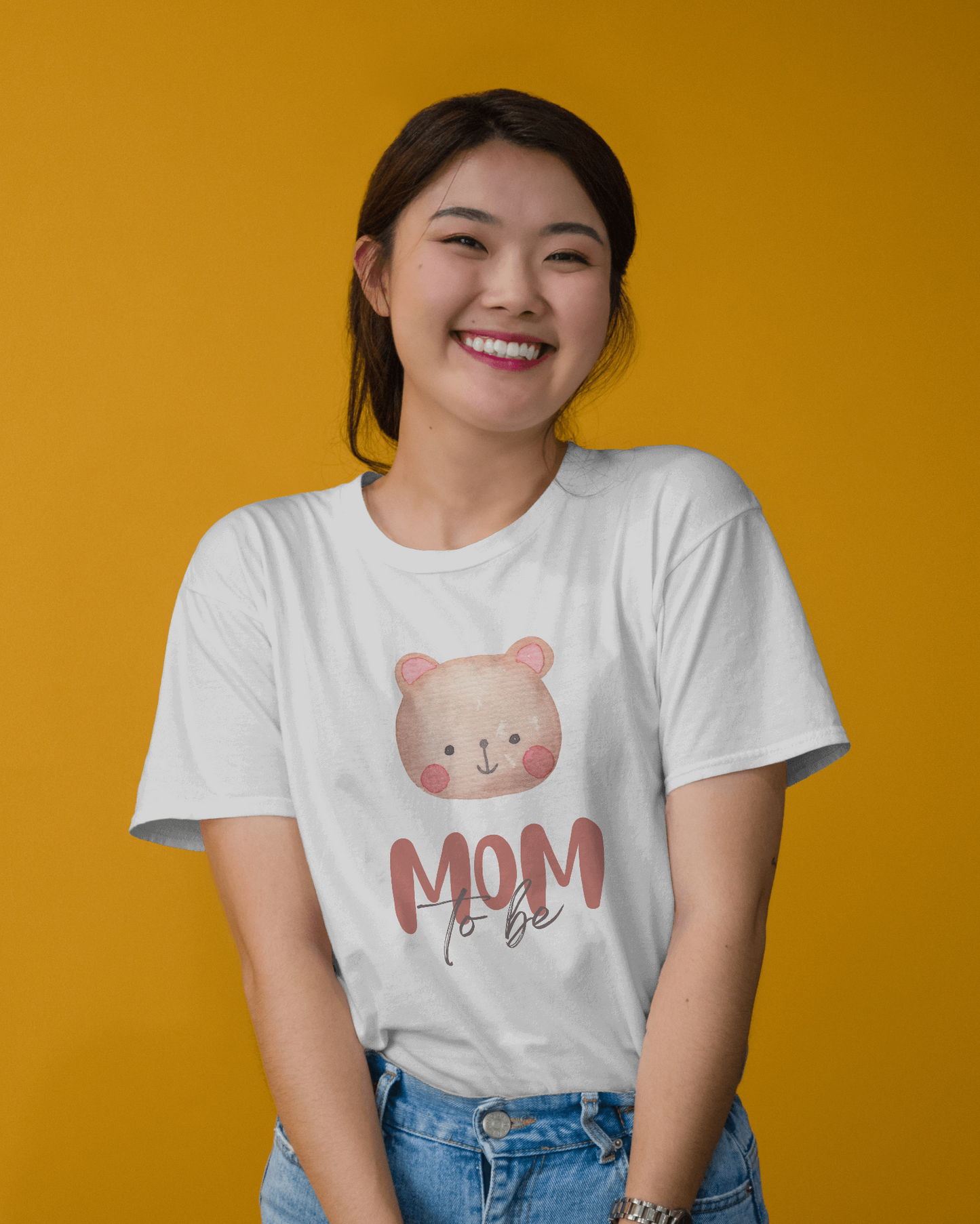 Mom To Be 2 Women Round Neck Half Sleeve T-Shirt