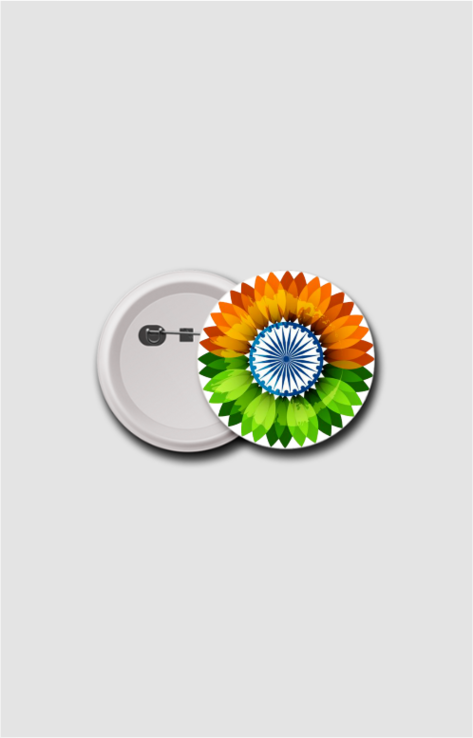 Bharat Button Badge