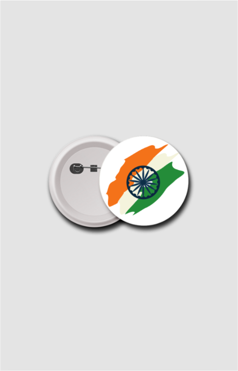 Tiranga Button Badge