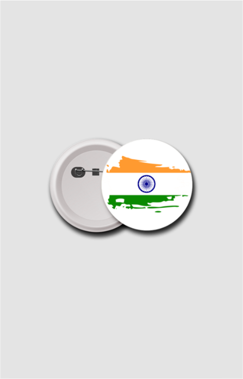 Tricolor Button Badge