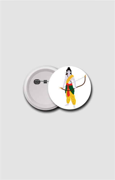 Shree Ram Button Badge