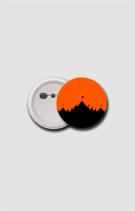 Ram Mandir Button Badge