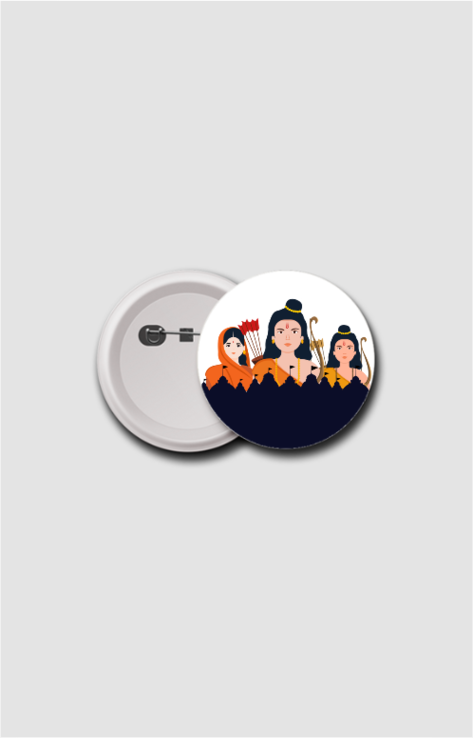 Ram Laxman Sita Button Badge