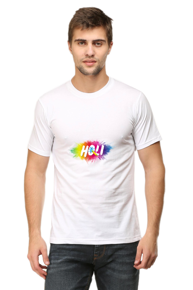 Holi Hai Unisex Round Neck Half Sleeve T-Shirt