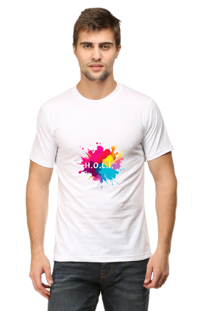 Holi Unisex Round Neck Half Sleeve T-Shirt