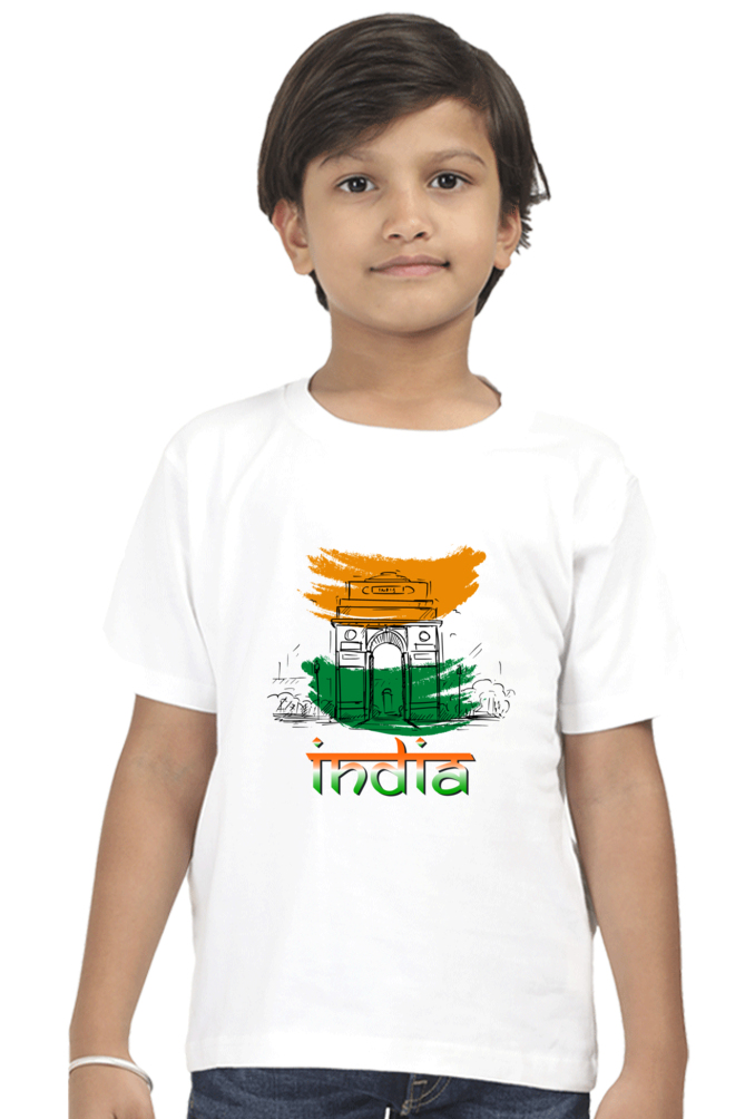 India Boys Round Neck Half Sleeve T-Shirt