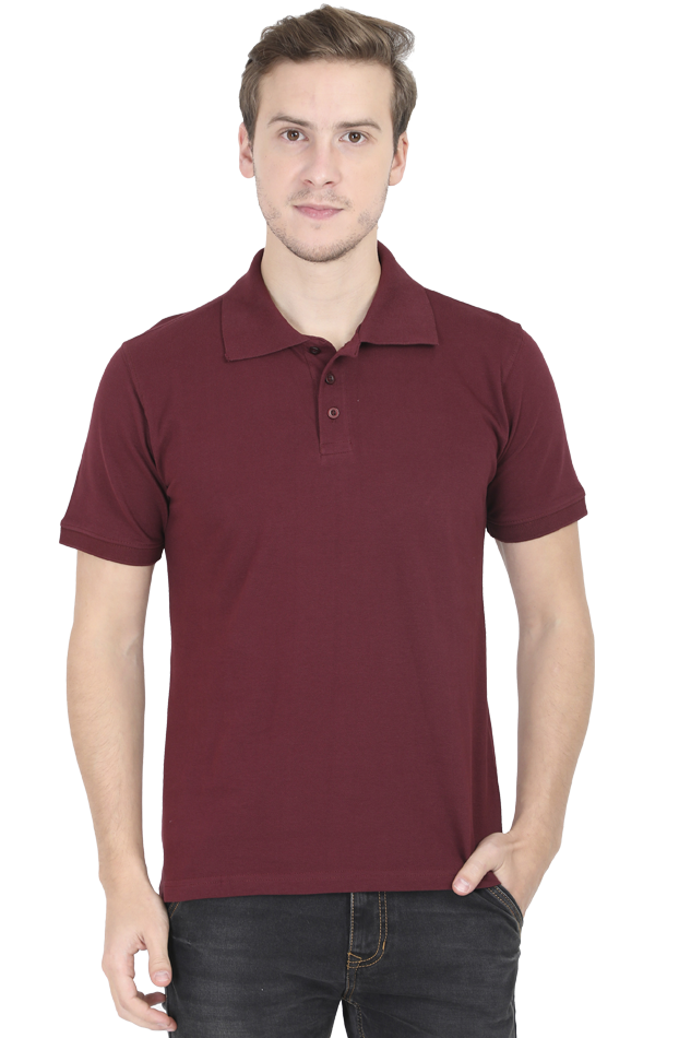 Maroon Unisex Polo T-Shirt