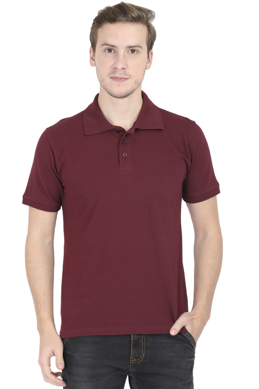 Maroon Unisex Polo T-Shirt