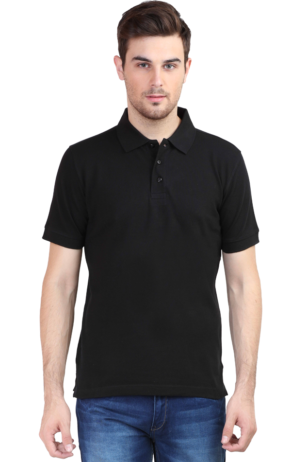 Black Unisex Polo T-Shirt