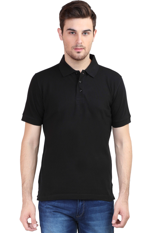 Black Unisex Polo T-Shirt