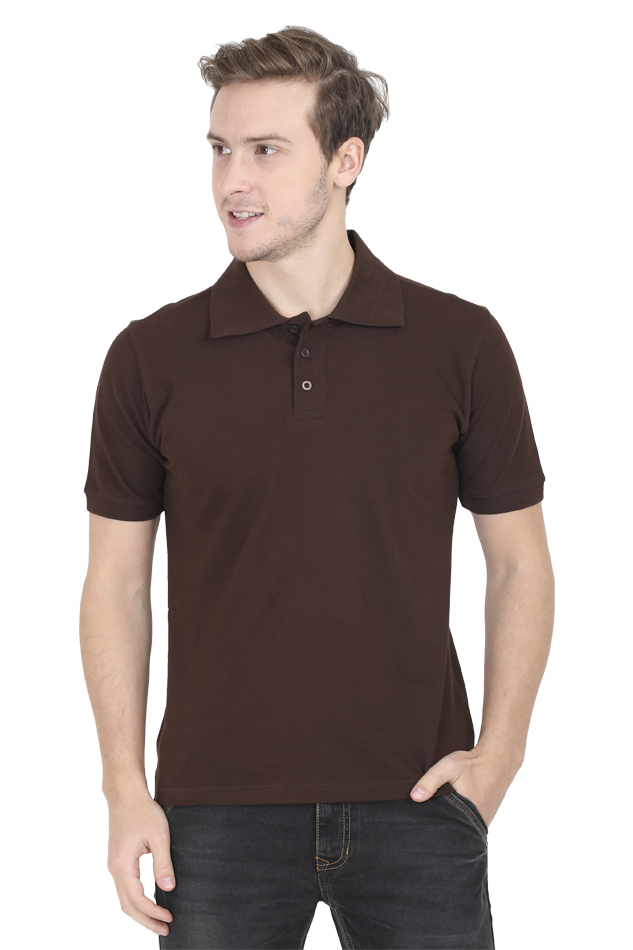 Coffee Brown Unisex Polo T-Shirt