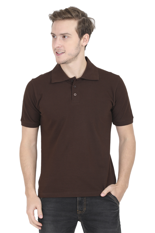 Coffee Brown Unisex Polo T-Shirt