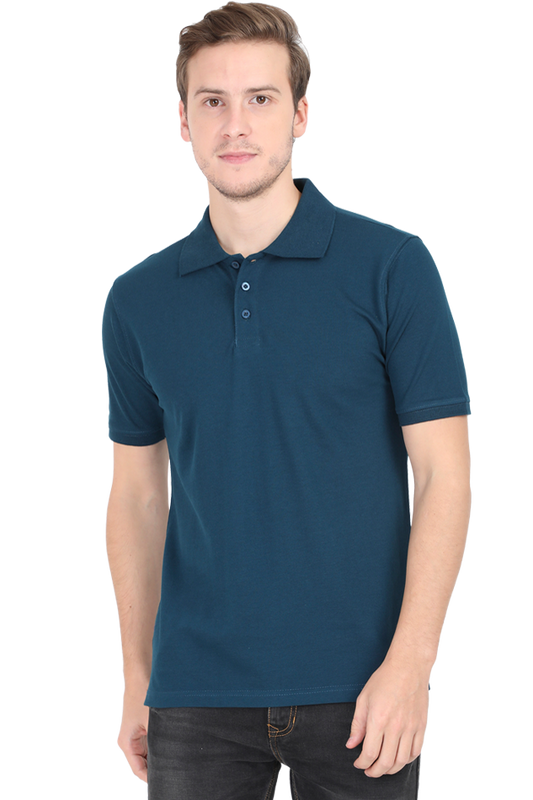 Petrol Blue Unisex Polo T-Shirt