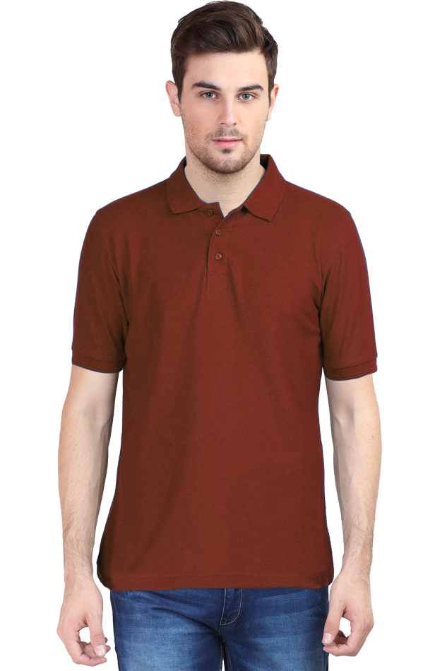 Brick Red Unisex Polo T-Shirt