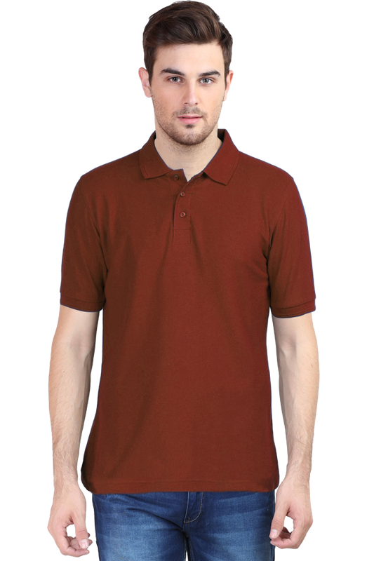 Brick Red Unisex Polo T-Shirt