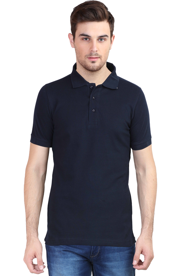 Navy Blue Unisex Polo T-Shirt