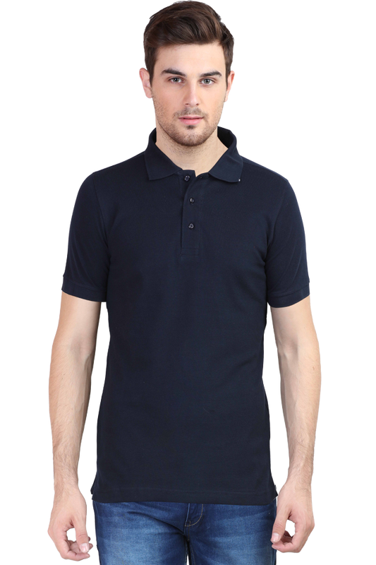 Navy Blue Unisex Polo T-Shirt