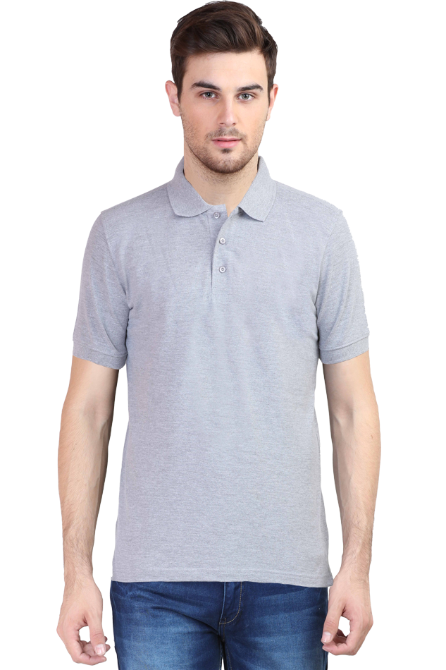 Grey Unisex Polo T-Shirt